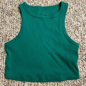 green crop top